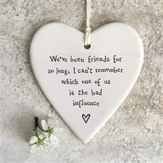 Porcelain round heart-Bad influence