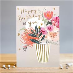 Birthday Flowers Greetings Card 