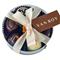 Belgian chocolates in 10cm cello round with ribbon 95g