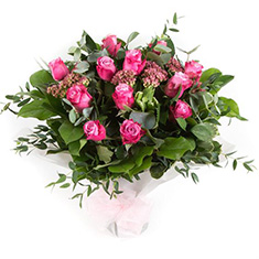 Dozen Long Stemmed Pink Roses