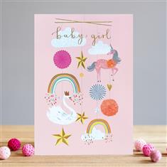 Baby Girl Mobile Card 