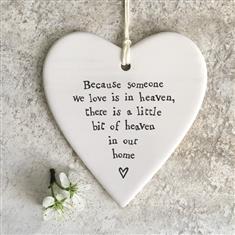 Porcelain round heart-Because someone we love