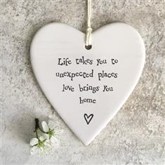 Porcelain round heart-Life takes you