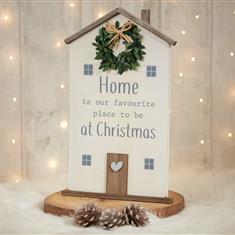 Christmas HOUSE SHAPED PLQ