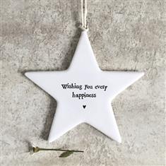 Porcelain star-Wishing you every happiness