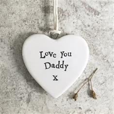 Porcelain heart-Love daddy small