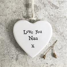Porcelain heart-Love nan small