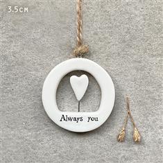 Cut out hanger-Always you