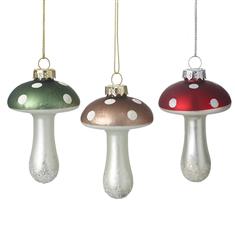 Glass Mushrooms Decorations Assorted 