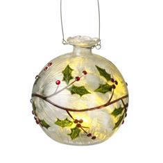 Glass Decorative Bauble With Led Light