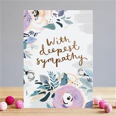 Floral sympathy Greetings Card