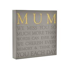 MEMORIAL SQUARE PLAQUE - MUM