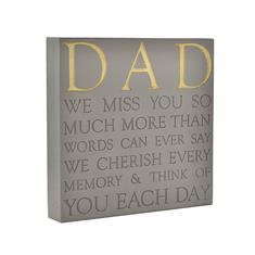 MEMORIAL SQUARE PLAQUE - DAD
