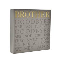 MEMORIAL SQUARE PLAQUE - BROTHER