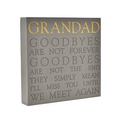 MEMORIAL SQUARE PLAQUE - GRANDAD
