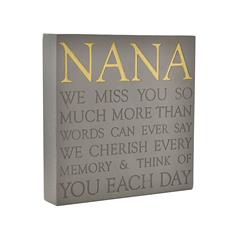 MEMORIAL SQUARE PLAQUE - NANA