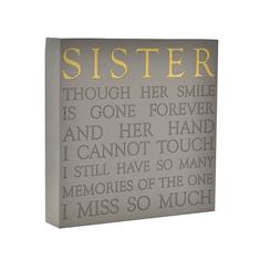 MEMORIAL SQUARE PLAQUE - SISTER