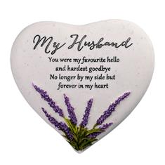 THOUGHTS OF YOU HEART STONE LAVENDER - HUSBAND