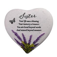 THOUGHTS OF YOU HEART STONE LAVENDER -SISTER