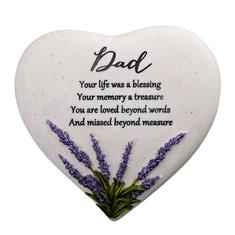 THOUGHTS OF YOU HEART STONE LAVENDER - DAD