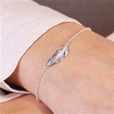 SILVER FEATHER BRACELET