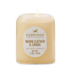 Vista 5 oz  340g Glass Candle Tan - Worn Leather &amp; Smoke