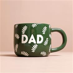 CERAMIC GREEN LEAFY DAD MUG