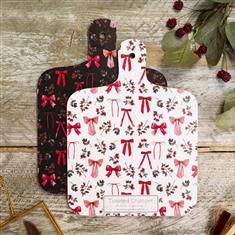 Bows &amp; Berries Mini Double Sided Chopping Board