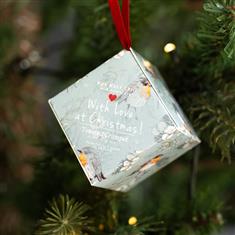 Robin &amp; Eucalyptus Christmas Soy Wax Melt Hanging Decoration