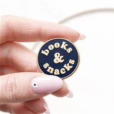 Books &amp; Snacks - Enamel Pin