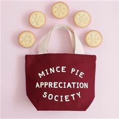 Mince Pie Appreciation Society - Little Canvas Bag