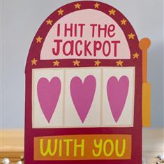 I hit the jackpot Greetings card 