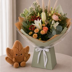 Little Woodland Gift Set - Plushy &amp; Flowers Gift 