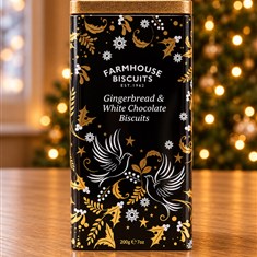 Triangl tin gingerbread &amp; white choc biscuits 200g